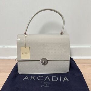 Arcadia Italian Grey leather Women's Bag